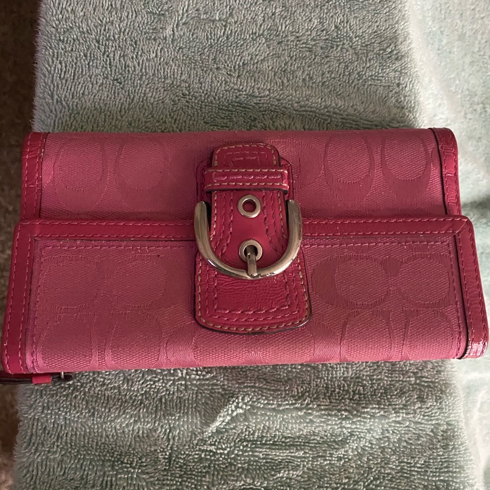 Pink Coach Wallet